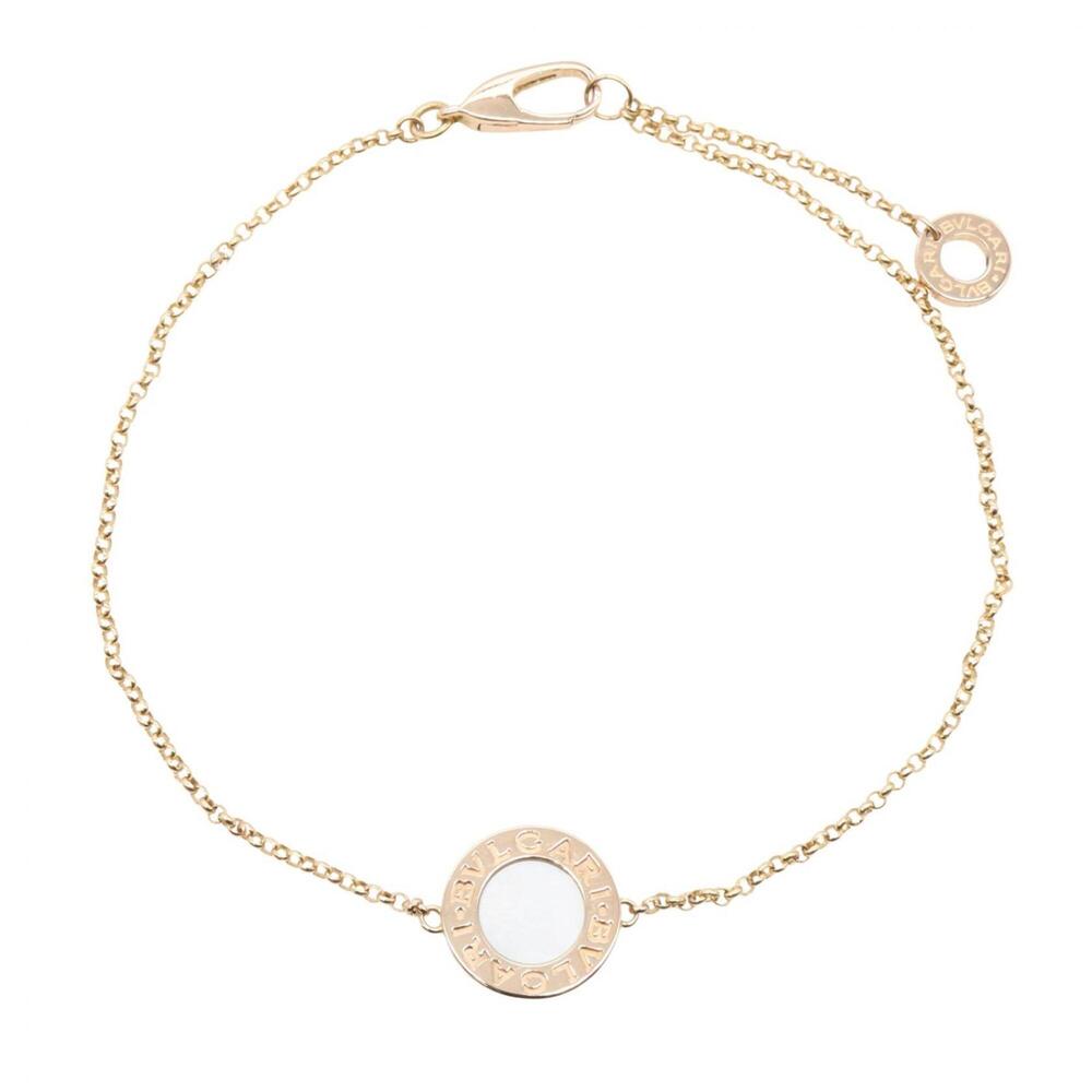 BVLGARI 18k Gold Pearl Charm Bracelet